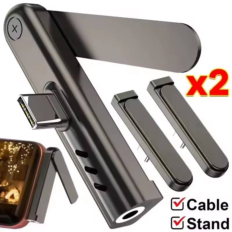 Type 2 Charger - 2/1PCS Adaptador plegable con soporte de