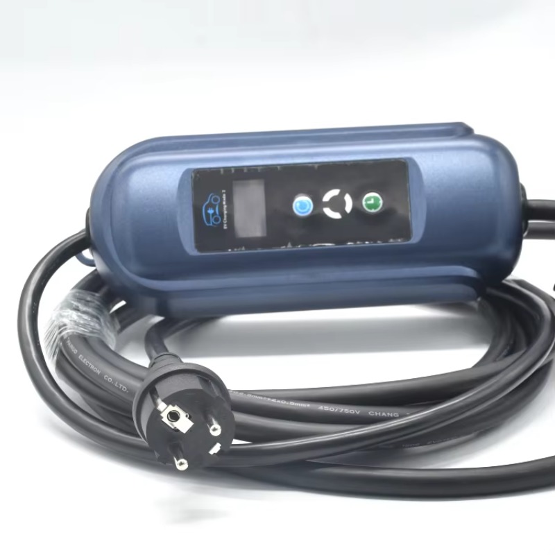 Caja de Control Azul para Vehí - Portable Ev Charger reseña y precio