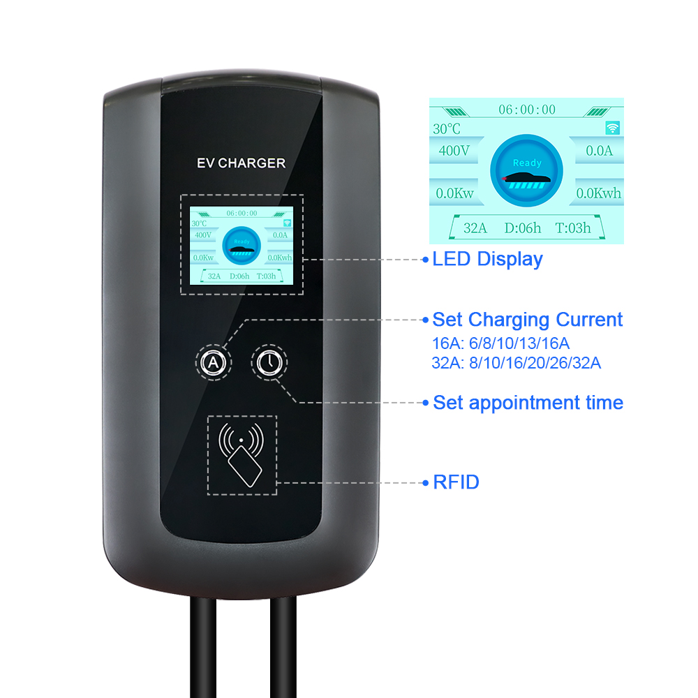 Kolanky 32A 7,2/22KW EV estaci - Ev Charging Cable reseña y precio