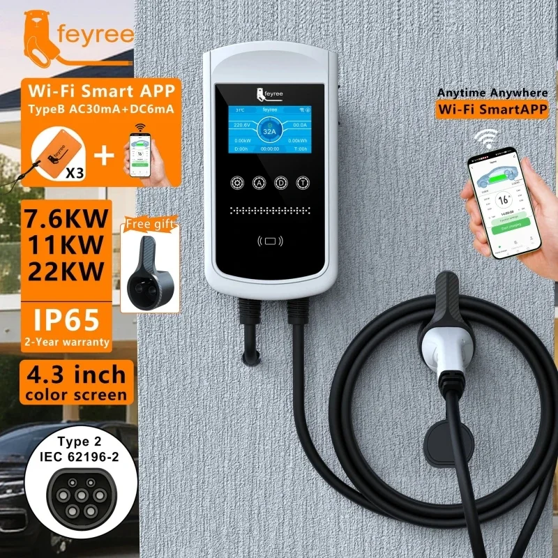 Cargador Feyree Tipo 2 para Ve - Home Ev Charger reseña y precio