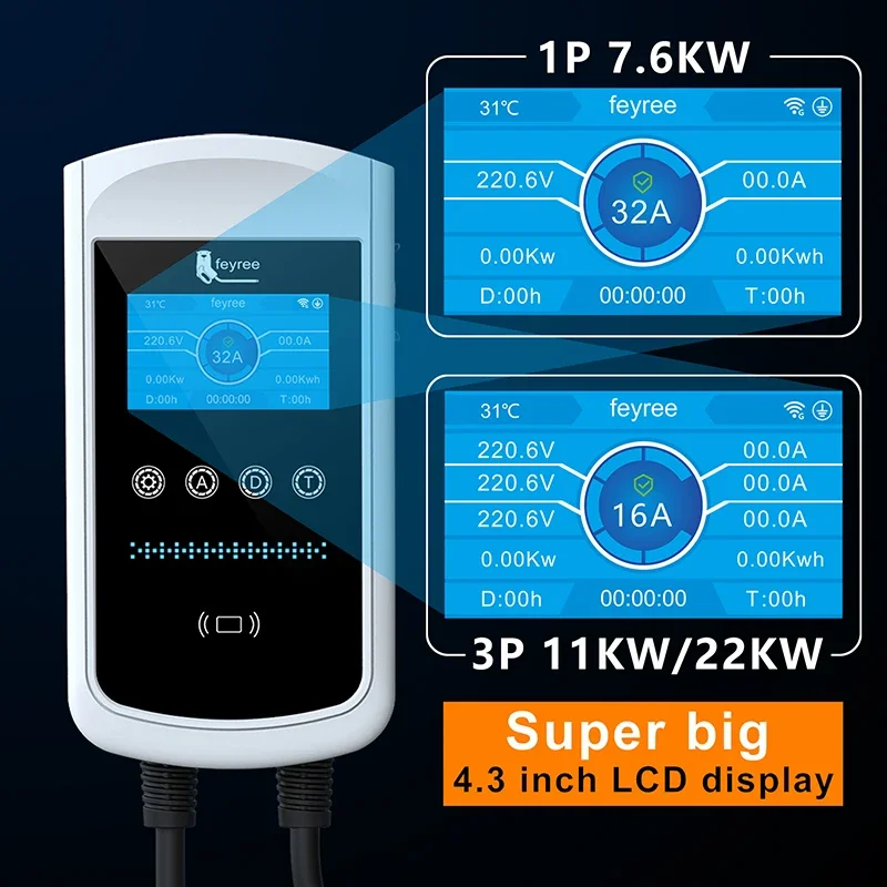 Cargador Feyree Tipo 2 para Ve - Home Ev Charger reseña y precio